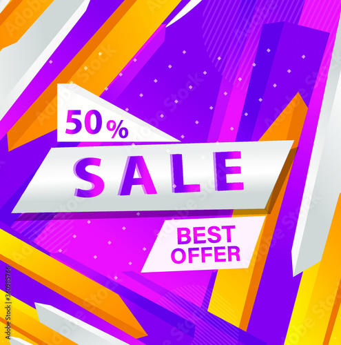 Abstract sale promotion banner template