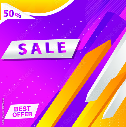 Abstract sale promotion banner template