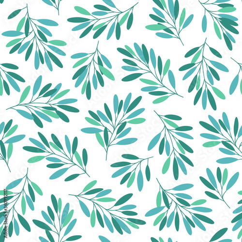 Seamless pattern of a leaf designed simply 