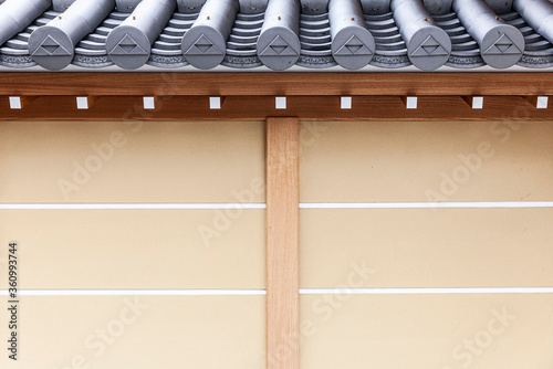 Close-up walls and eaves Ancient japanese style