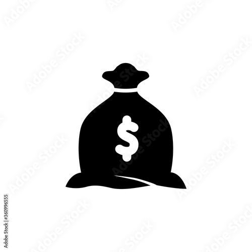 money bag icon logo illustration design