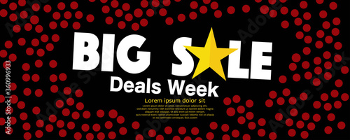 Big Sale Deals Weekend Sale Banner Vector Illustration.