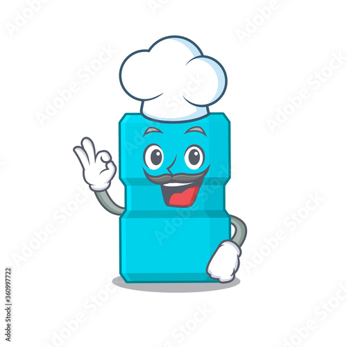 Mouthwash chef cartoon drawing style wearing iconic chef hat
