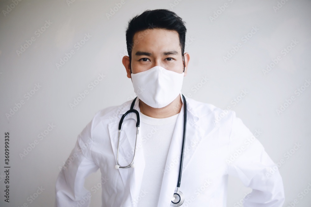 Doctor with medical mask .