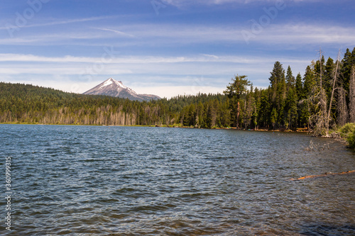 Lake Of The Woods in Oregon - popular recreation area in all seasons. Mt. McLoughlin is on the background photo