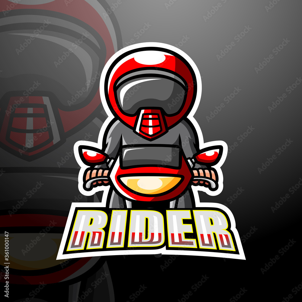 Obraz premium Rider mascot esport logo design