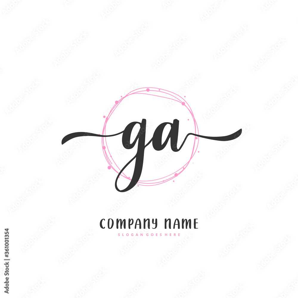 G A GA Initial handwriting and signature logo design with circle. Beautiful design handwritten logo for fashion, team, wedding, luxury logo. G A GA Initial handwriting and signature logo design with circle. Beautiful design handwritten logo for fashion, team, wedding, luxury logo.
