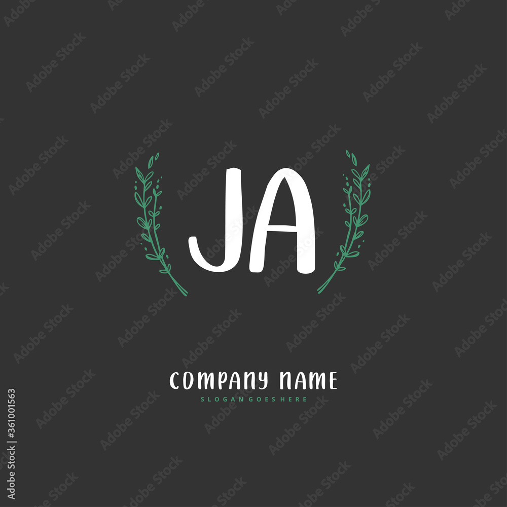 J A JA Initial handwriting and signature logo design with circle. Beautiful design handwritten logo for fashion, team, wedding, luxury logo. J A JA Initial handwriting and signature logo design with circle. Beautiful design handwritten logo for fashion, team, wedding, luxury logo.