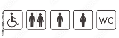  icon of toilet restroom wc vector