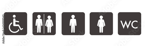  icon of toilet restroom wc vector