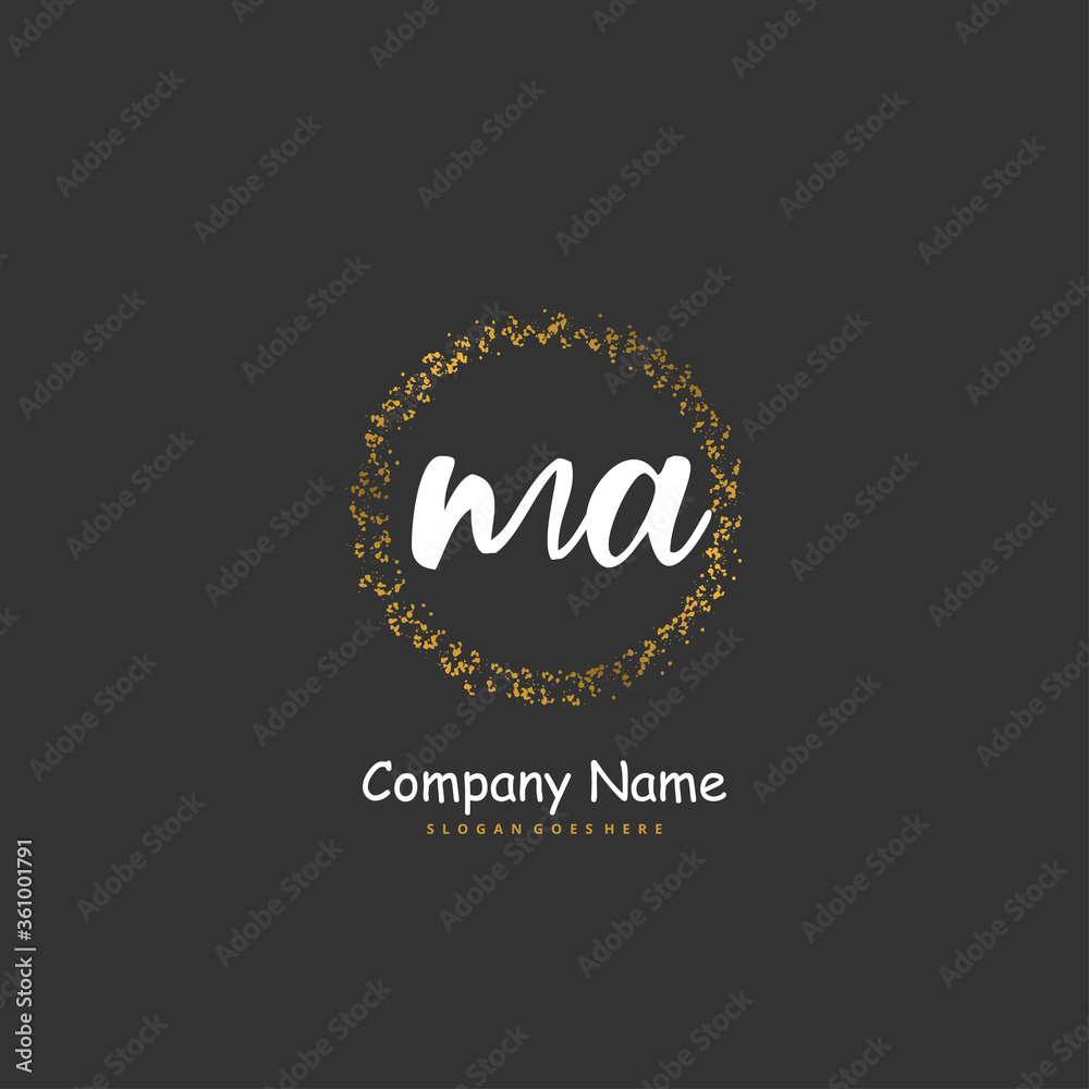 M A MA Initial handwriting and signature logo design with circle. Beautiful design handwritten logo for fashion, team, wedding, luxury logo. M A MA Initial handwriting and signature logo design with circle. Beautiful design handwritten logo for fashion, team, wedding, luxury logo.