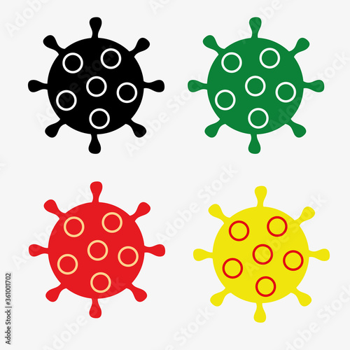 Corona-virus Dibujo 2d/ Fondo de COVID19
