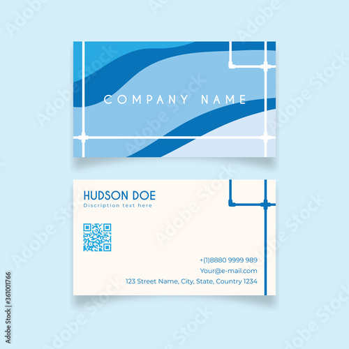Minimalist service, abstract design business card template