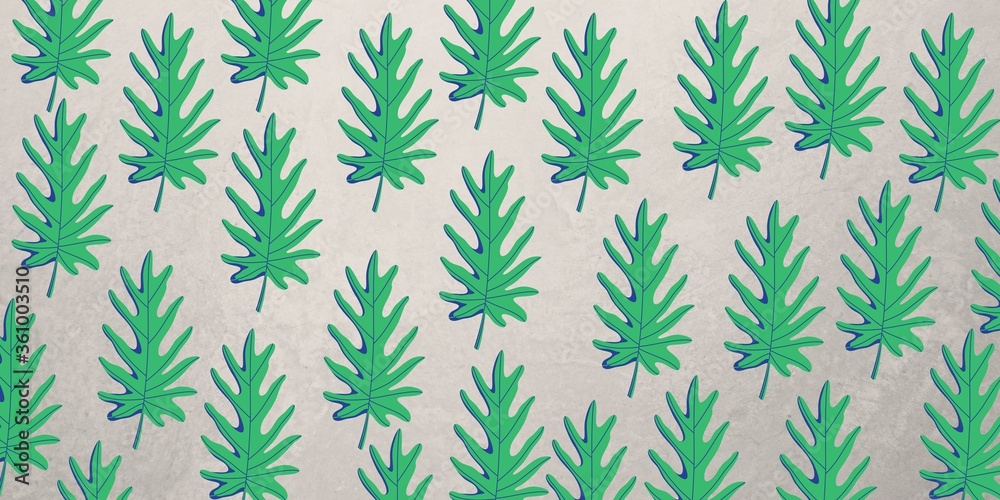 green leafs pattern design