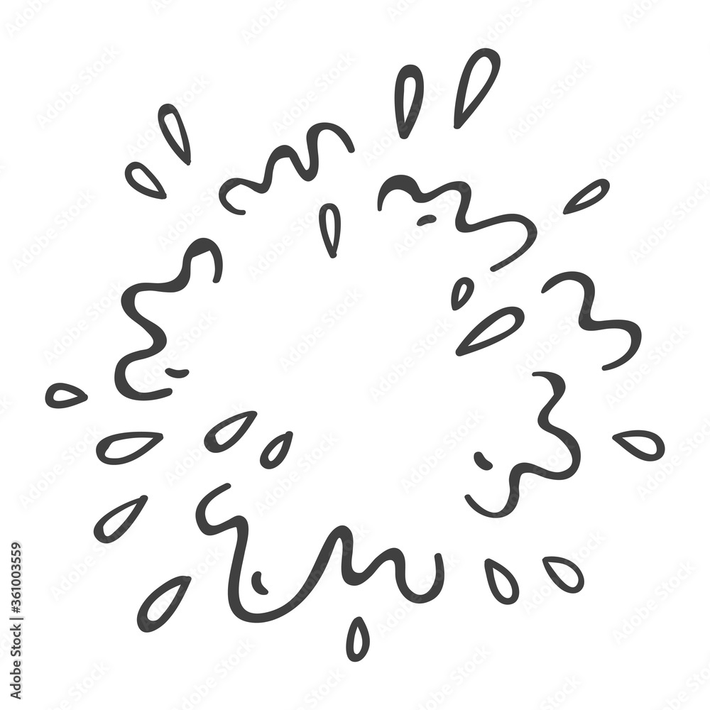 water explosion or star burst doodle, 