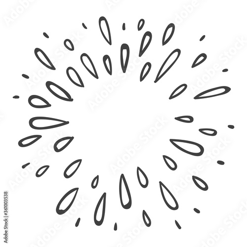 water explosion or star burst doodle, 