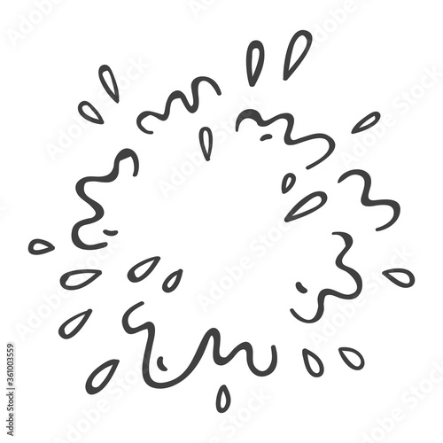 water explosion or star burst doodle, 