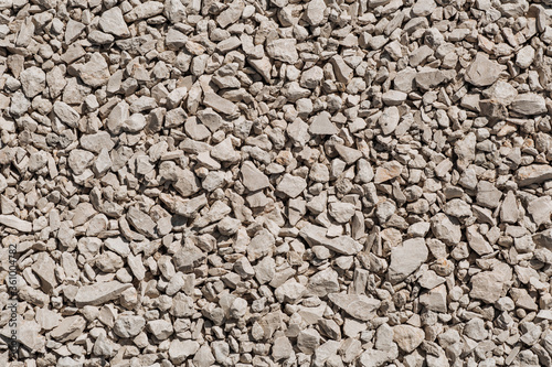 Background of gray crushed stone different forms