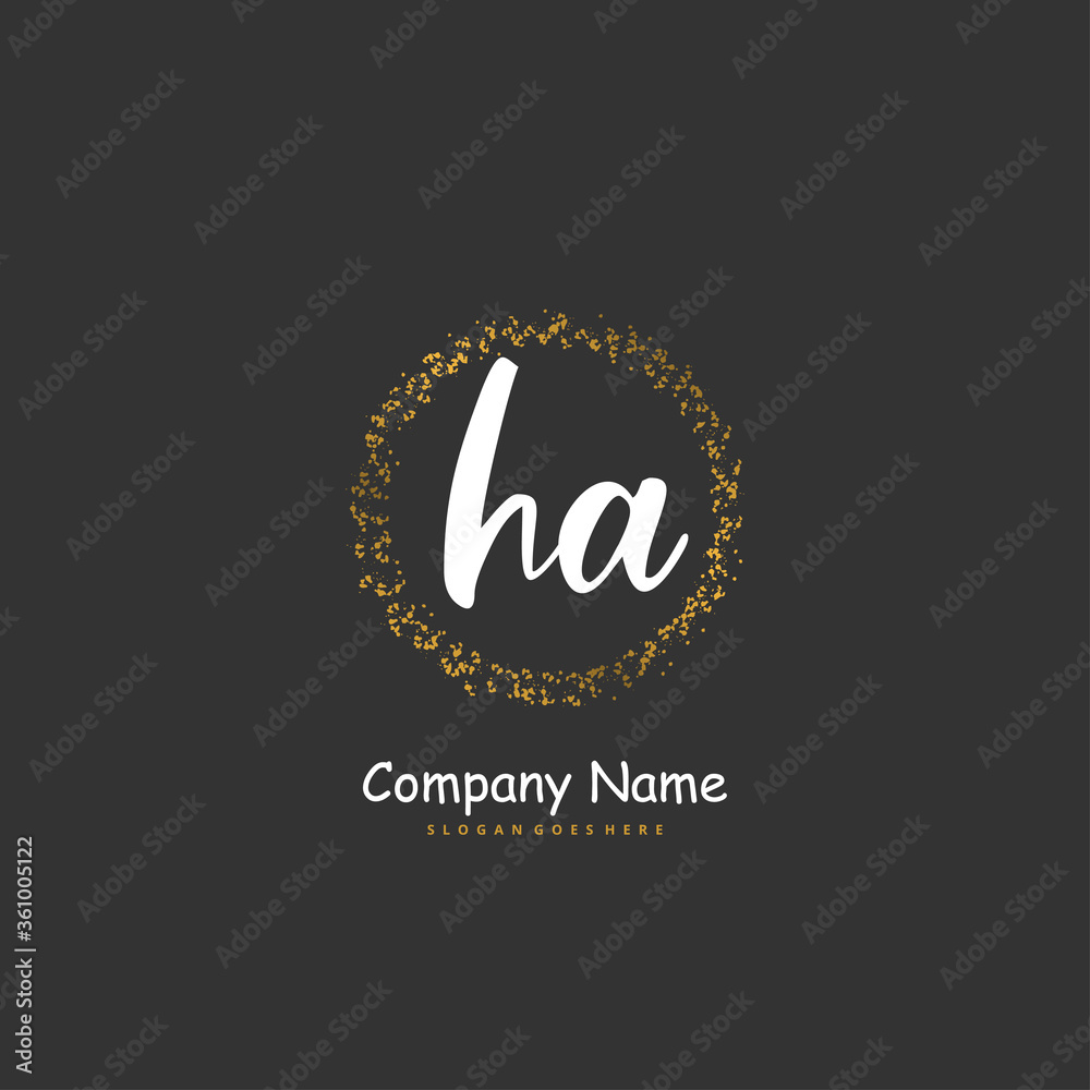 H A HA Initial handwriting and signature logo design with circle. Beautiful design handwritten logo for fashion, team, wedding, luxury logo. H A HA Initial handwriting and signature logo design with circle. Beautiful design handwritten logo for fashion, team, wedding, luxury logo.