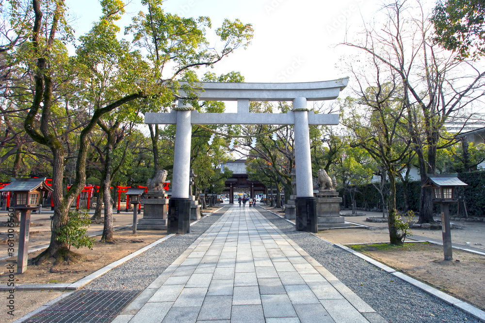 The Minatogawa Shrine in Kobe, Kansai, Japan. The Minatogawa Shrine in Kobe, Kansai, Japan.