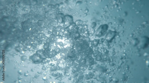Air Bubbles Underwater, Natural Under Water background scene © Glebstock