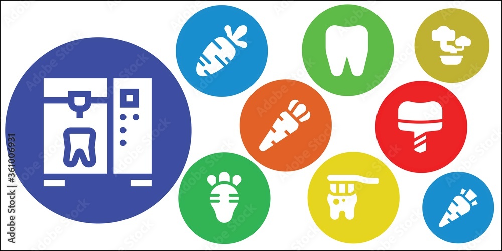 Fototapeta premium root icon set