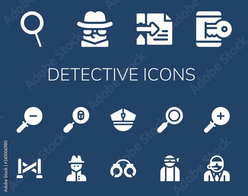 detective icon set