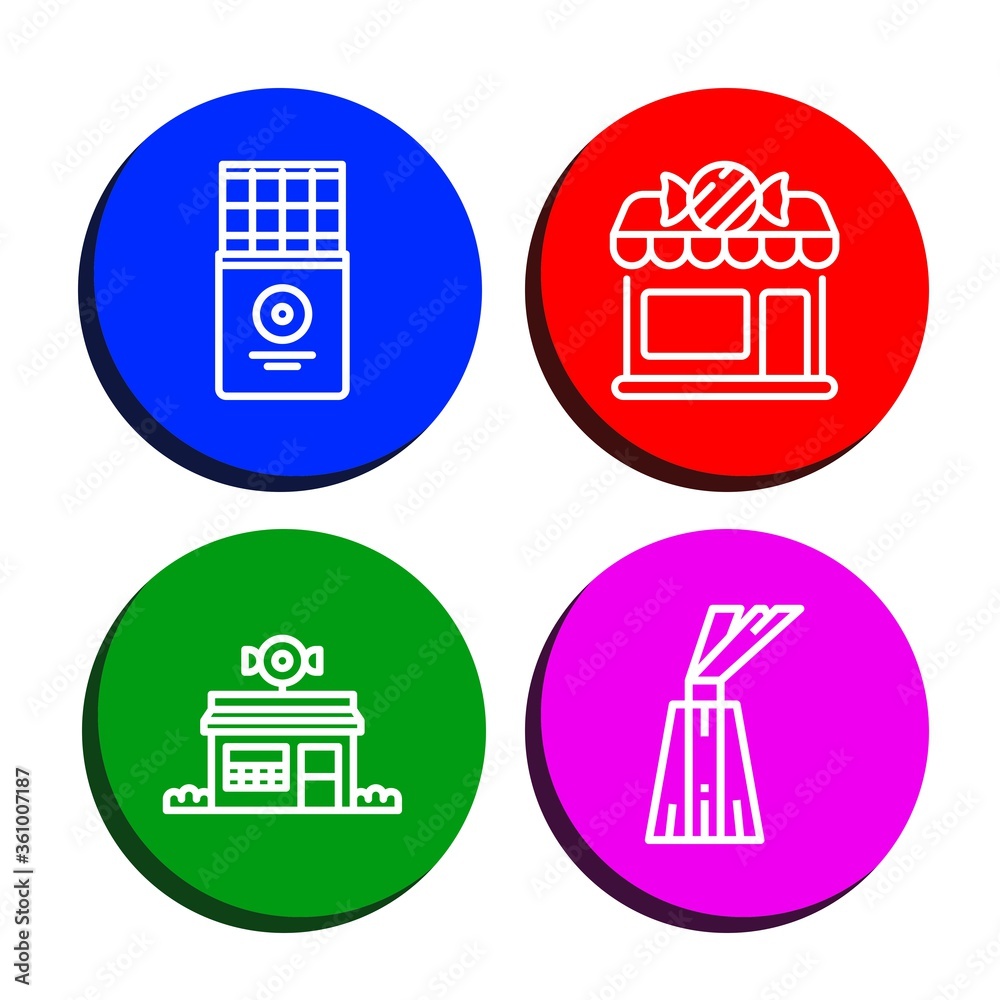 confectionery icon set confectionery icon set