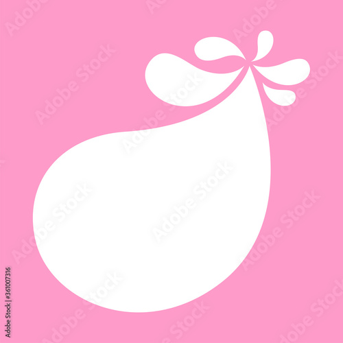 milk blob shape on pink pastel soft for banner copy space, aqua background, white milk blob splash on pastel pink, water blobs droplet wave shape for banner, milk blob simple for graphic ad design
