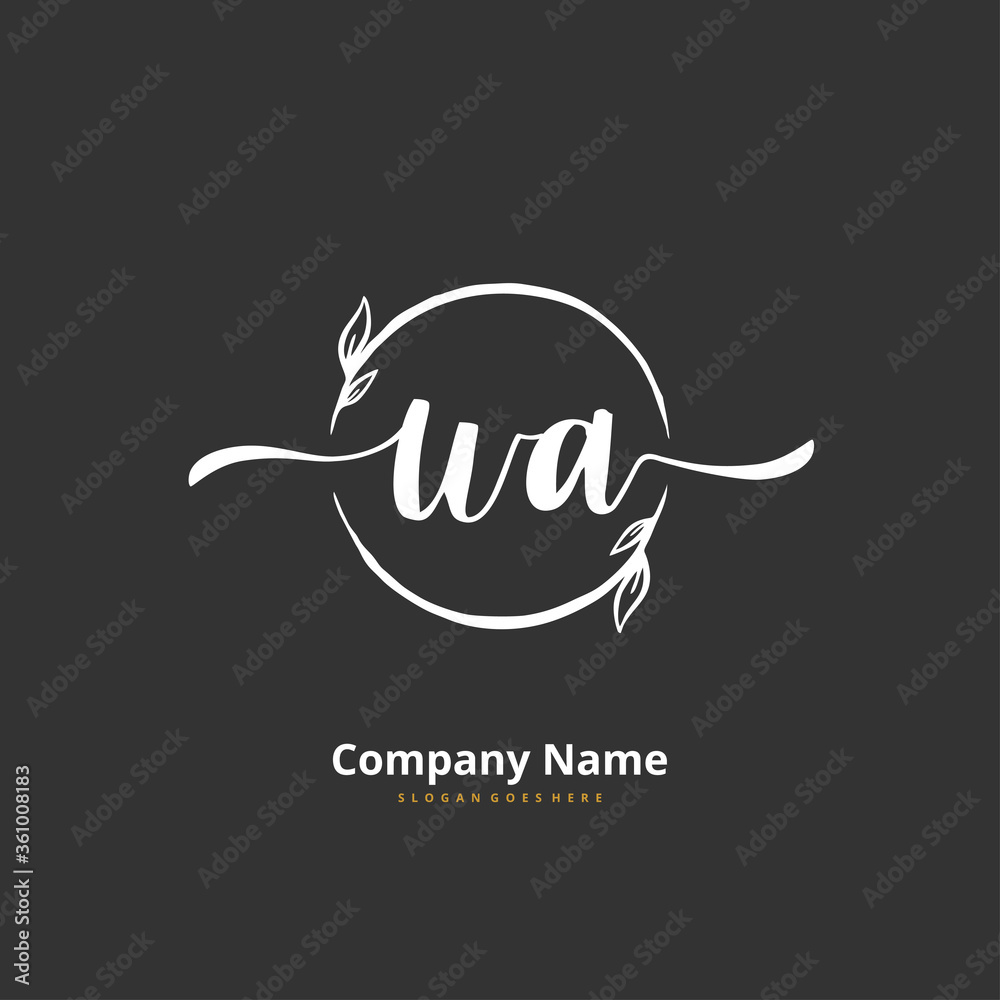 W A WA Initial handwriting and signature logo design with circle. Beautiful design handwritten logo for fashion, team, wedding, luxury logo. W A WA Initial handwriting and signature logo design with circle. Beautiful design handwritten logo for fashion, team, wedding, luxury logo.