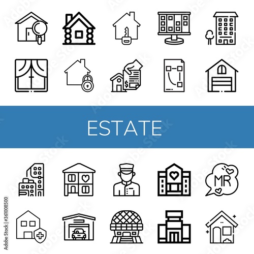 Set of estate icons