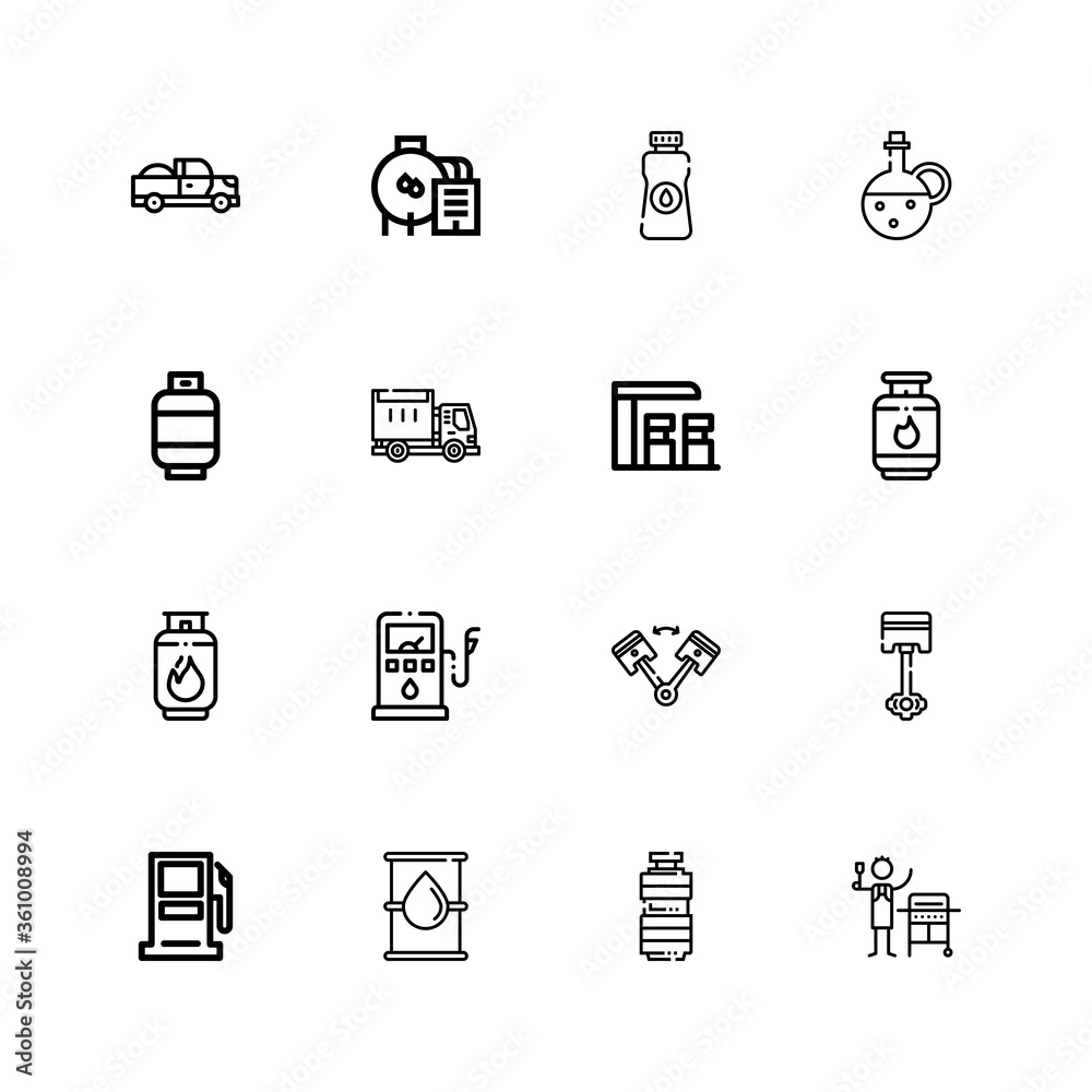 Editable 16 diesel icons for web and mobile Editable 16 diesel icons for web and mobile