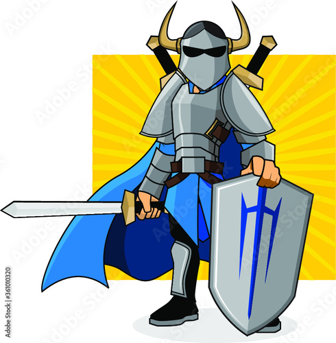 Medieval Knights Vector Illustration