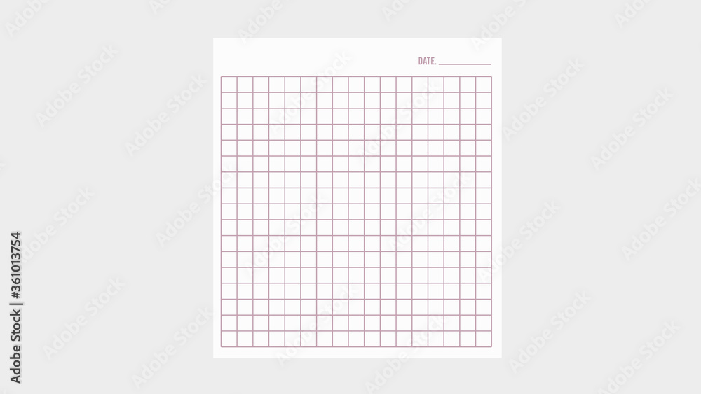 illustration of blank sheets of square and lined paper from a block isolated on a gray background illustration of blank sheets of square and lined paper from a block isolated on a gray background