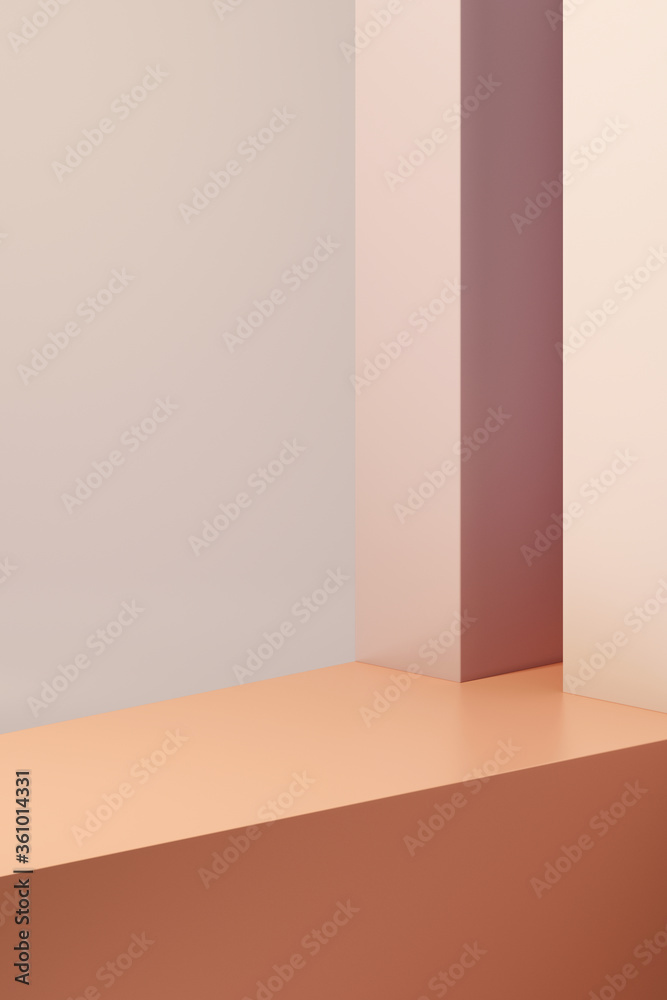 3D rendering Awards podium in harmony with orange color, winner mock up. 3D rendering Awards podium in harmony with orange color, winner mock up.
