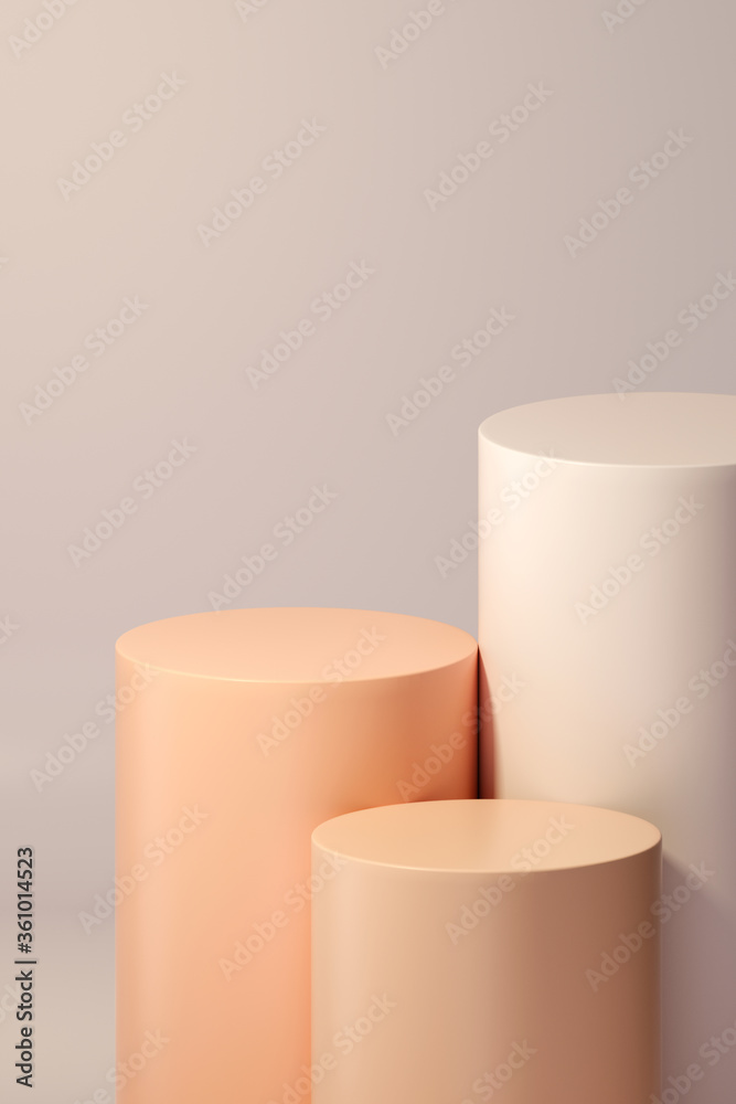 3D rendering Awards podium in harmony with orange color, winner mock up. 3D rendering Awards podium in harmony with orange color, winner mock up.
