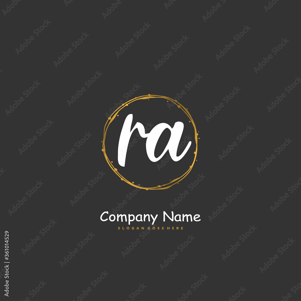 R A RA Initial handwriting and signature logo design with circle. Beautiful design handwritten logo for fashion, team, wedding, luxury logo. R A RA Initial handwriting and signature logo design with circle. Beautiful design handwritten logo for fashion, team, wedding, luxury logo.