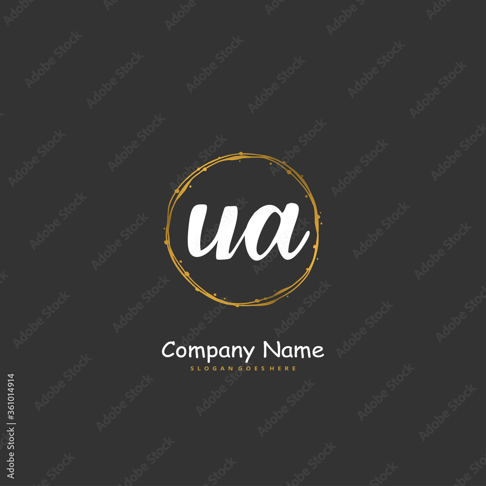 U A UA Initial handwriting and signature logo design with circle. Beautiful design handwritten logo for fashion, team, wedding, luxury logo. U A UA Initial handwriting and signature logo design with circle. Beautiful design handwritten logo for fashion, team, wedding, luxury logo.