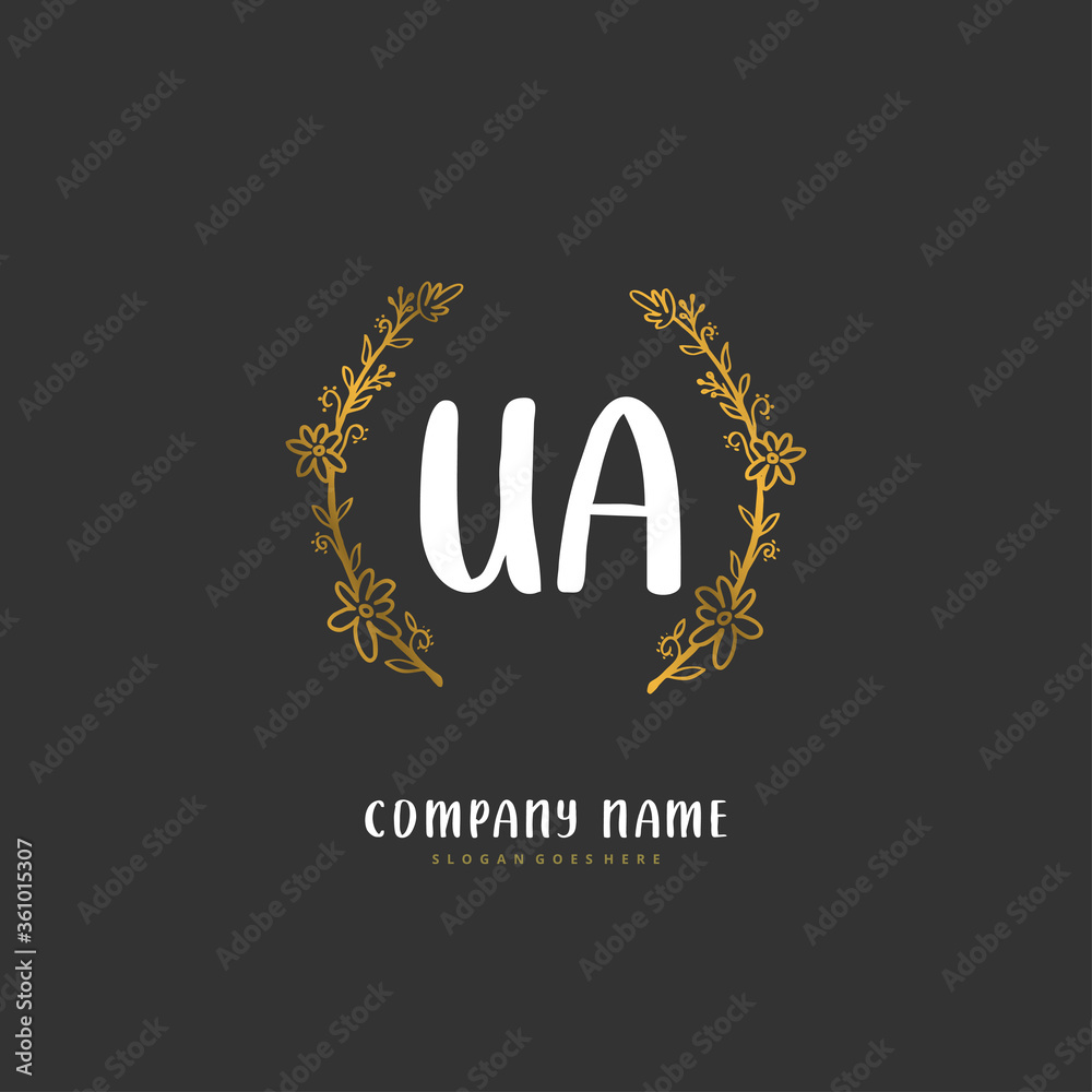 U A UA Initial handwriting and signature logo design with circle. Beautiful design handwritten logo for fashion, team, wedding, luxury logo. U A UA Initial handwriting and signature logo design with circle. Beautiful design handwritten logo for fashion, team, wedding, luxury logo.