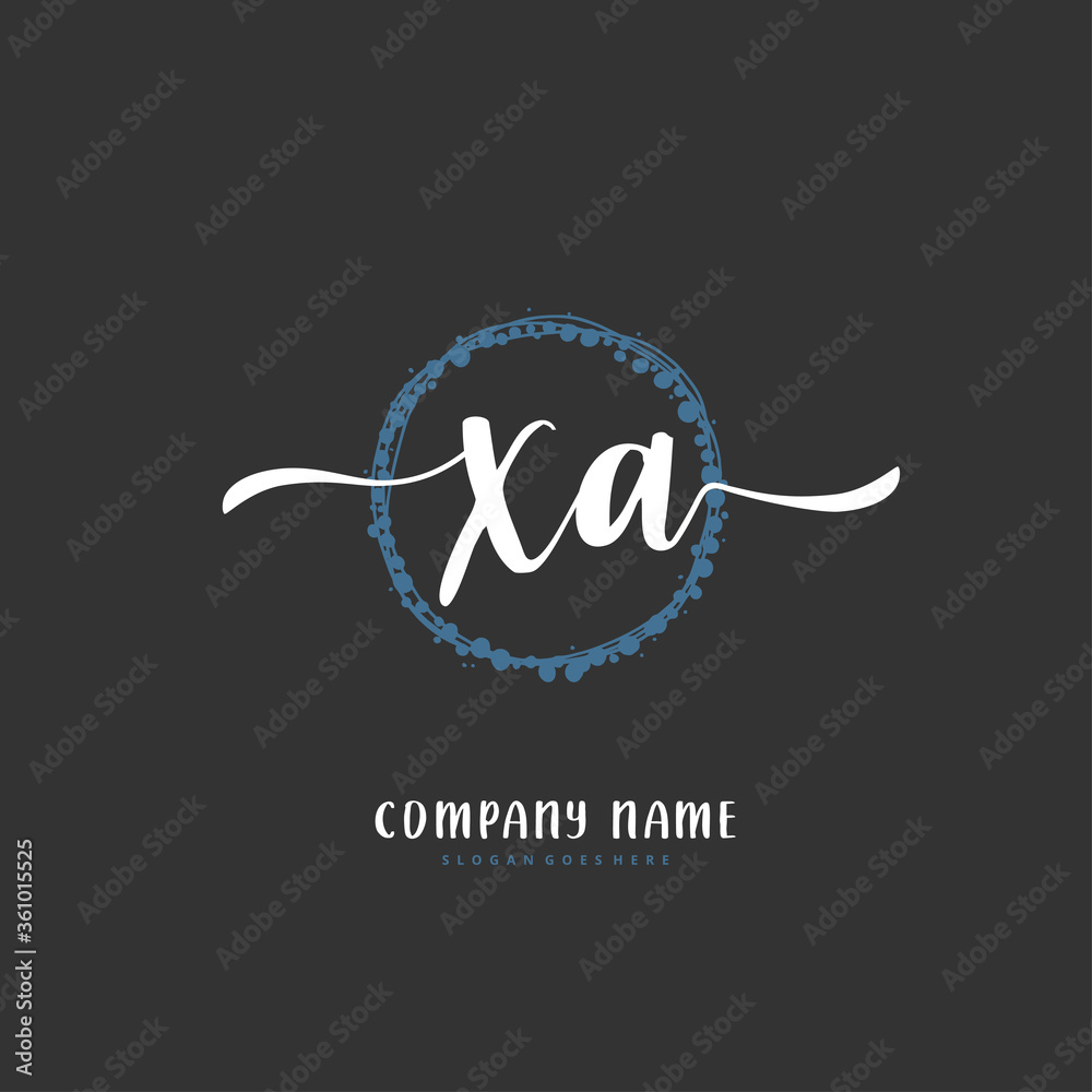 X A XA Initial handwriting and signature logo design with circle. Beautiful design handwritten logo for fashion, team, wedding, luxury logo. X A XA Initial handwriting and signature logo design with circle. Beautiful design handwritten logo for fashion, team, wedding, luxury logo.