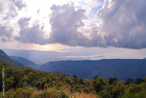 The beautiful scenery around Kotor in Montenegro