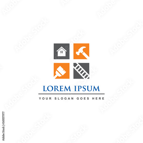 home repair logo , home renovation logo