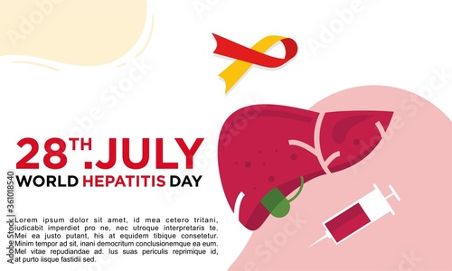 World Hepatitis Day Design Vector. Suitable for Greeting Card, Poster and Banner