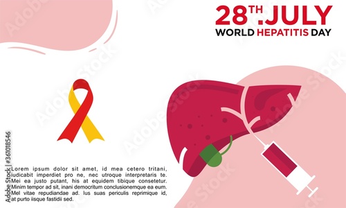 World Hepatitis Day Design Vector. Suitable for Greeting Card, Poster and Banner