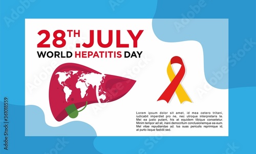 World Hepatitis Day Design Vector. Suitable for Greeting Card, Poster and Banner