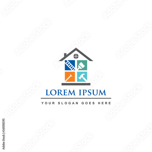 home repair logo , home renovation logo