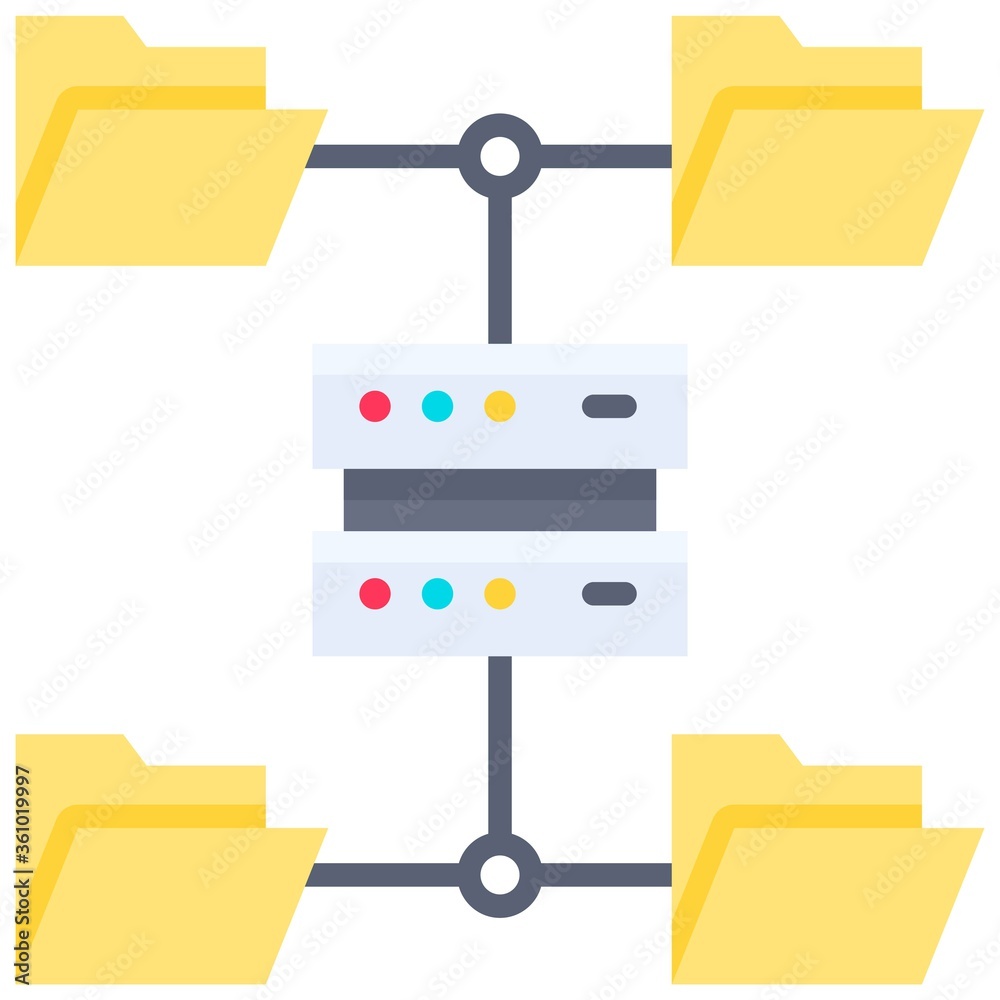 File server, Telecommuting or remote work icon File server, Telecommuting or remote work icon