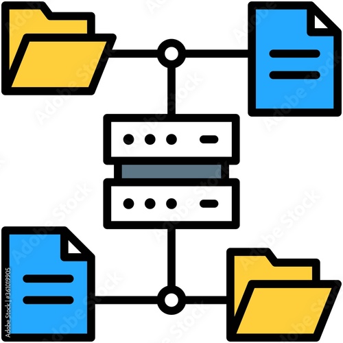 File server, Telecommuting or  remote work icon