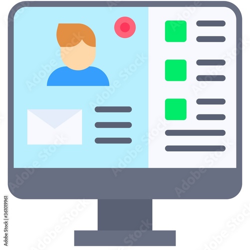 Video conference, Telecommuting or  remote work icon