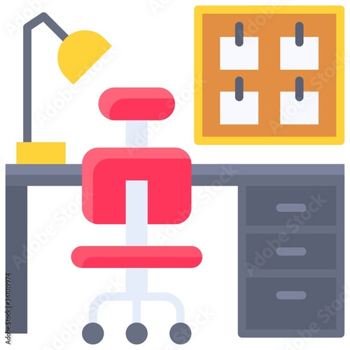 Workplace, Telecommuting or  remote work icon